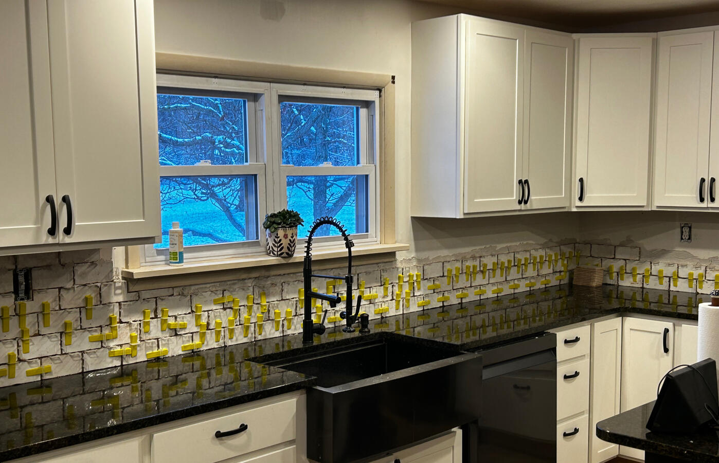 Kitchen Remodel Tile Phase Before Grout